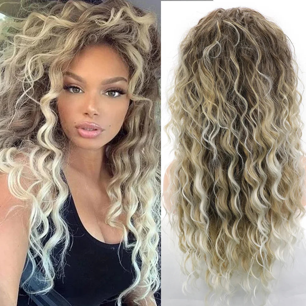 Long Curly Fiber Wig