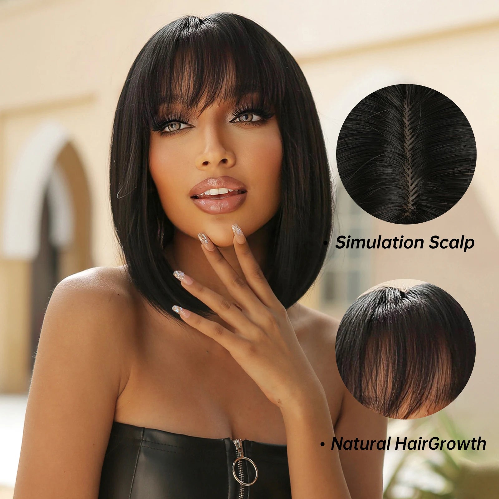 Short Straight Synthetic Wigs
