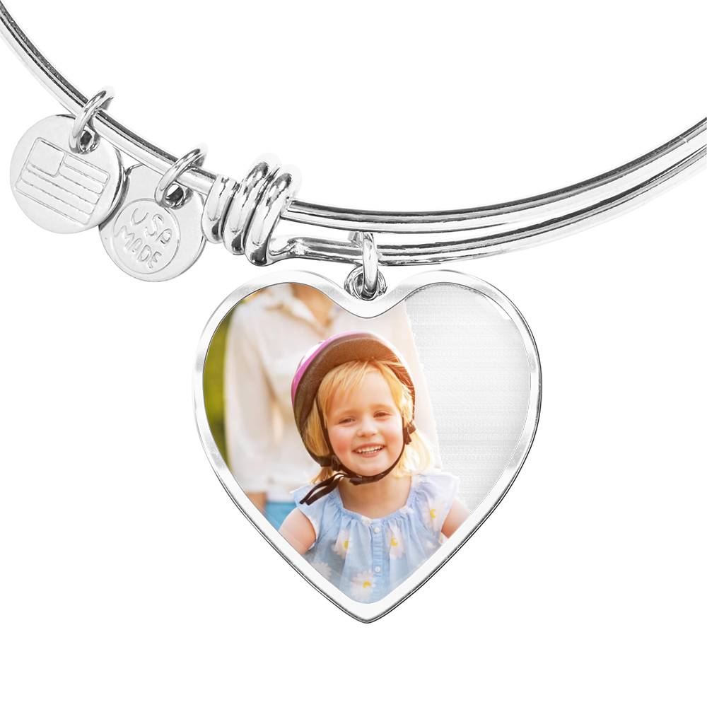 Heartfelt Elegance: Gold and Silver Pendant Bangles