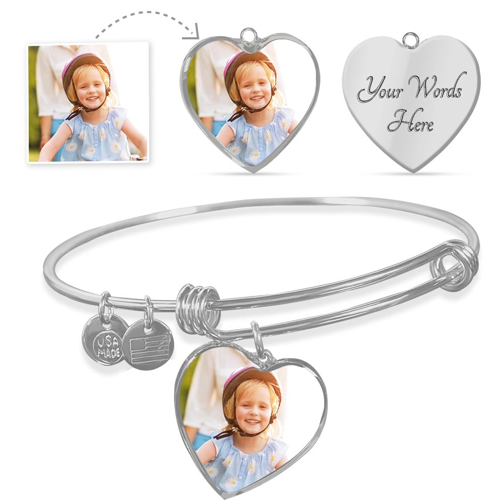 Heartfelt Elegance: Gold and Silver Pendant Bangles